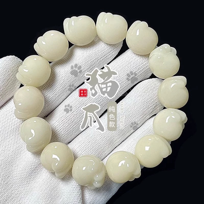 Cute Fat Cat Claw Bodhi Bracelet